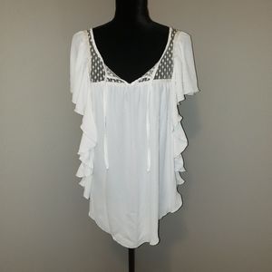 Alloy Sexy White Blouse Sz Small Like New!!